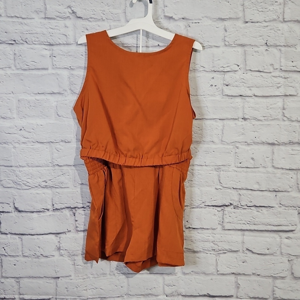 Crop top with matching high rise shorts set